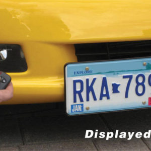 Front license plate using Command Strips