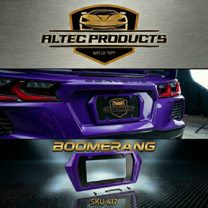C8 Corvette Boomerang Rear License Frame