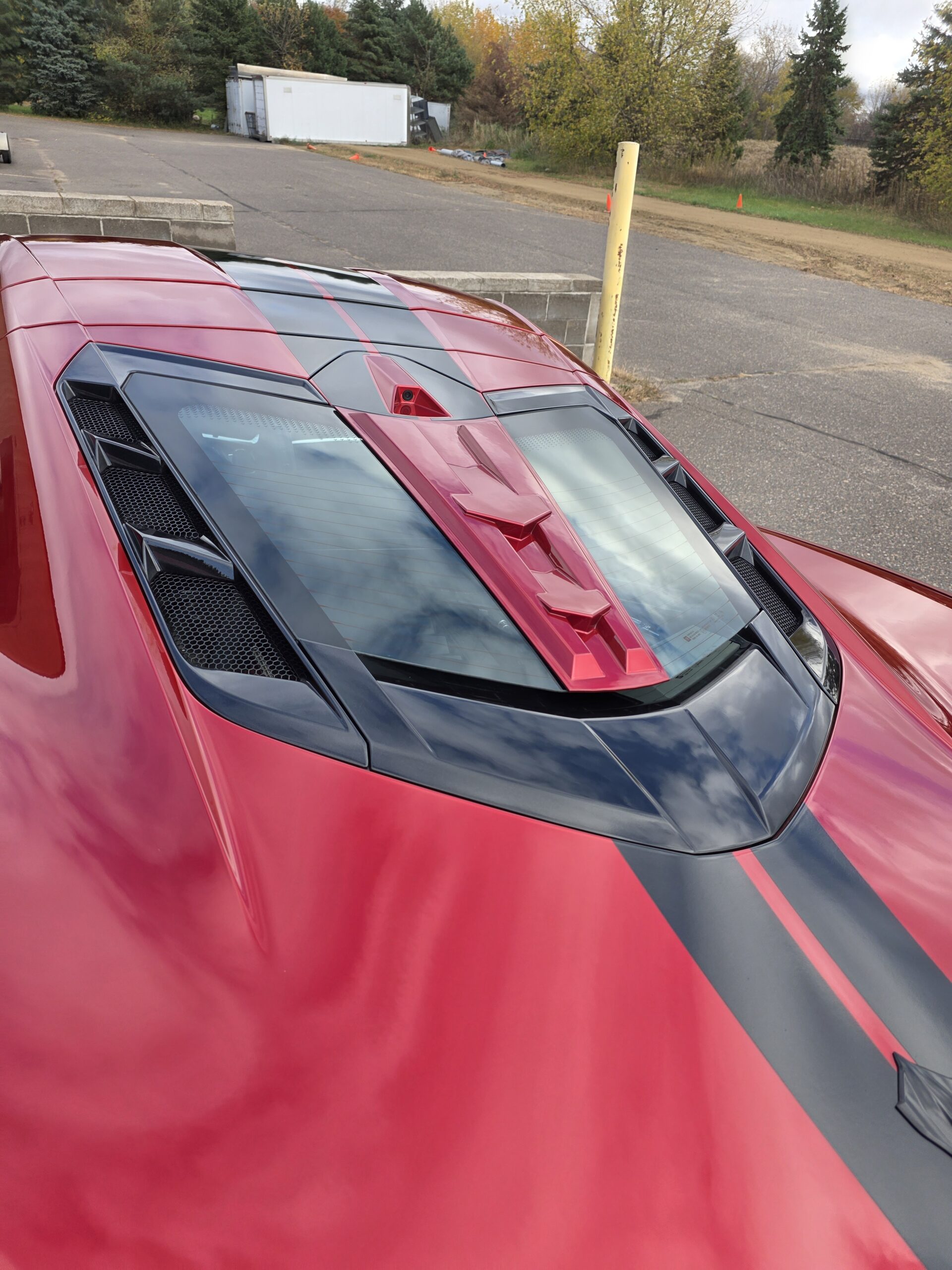 C8 Split Window Rear Glass Overlay — ZR1-Inspired Edition