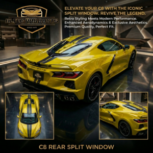 C8 Split Window Rear Glass Overlay — ZR1-Inspired Edition