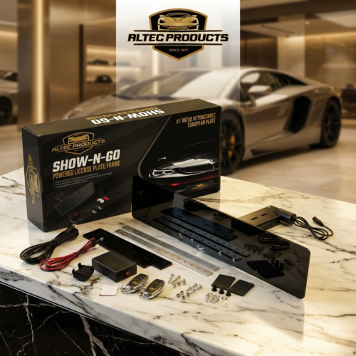 Euro Edition Show-N-Go Powered Front License Plate Frame