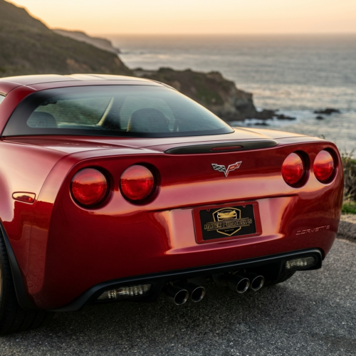 CORVETTE C6 REAR LICENSE FRAME