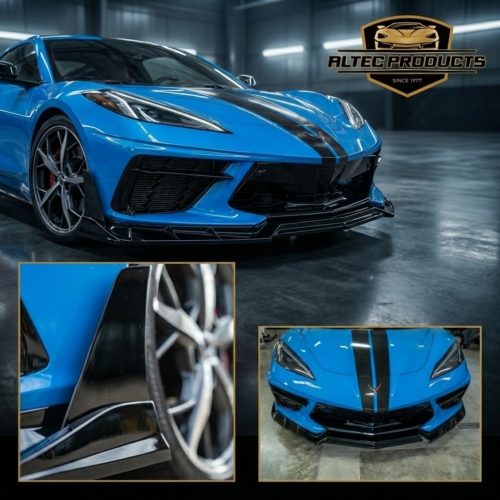 CORVETTE C8 STINGRAY FRONT SPOILER in Carbon Flash